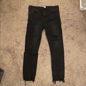 Free People black ripped jeans